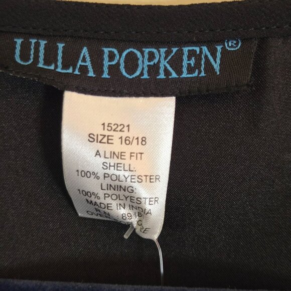 Ulla Popken NWT Black Beaded A Line For Chiffon Formal Maxi Dress Size 16/18 - Picture 7 of 7